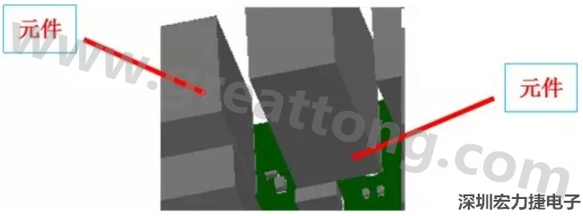 PCBA DFM問題實例2：元件距離太近，組裝干涉 