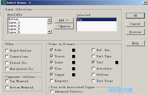 在Customize Document欄點擊Layer選擇輸出的圖形元素。