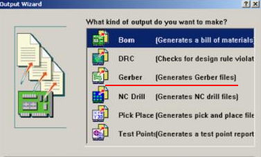 8. 檢查及初步調(diào)整后，按“Q”將單位改為“mil”，按“F、M”轉(zhuǎn)換文件，在彈出的窗口點“Next”進入圖（149），選擇“Gerber”，進入Gerber轉(zhuǎn)換操作，按“Next”進入