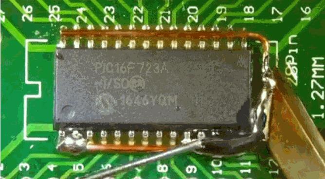  更大的SOP芯片，則使用更長(zhǎng)的導(dǎo)熱銅絲